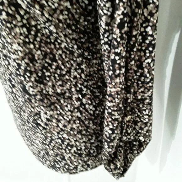 Anne Klein lovely colorful gold zipper neckline top size L - Picture 8 of 11